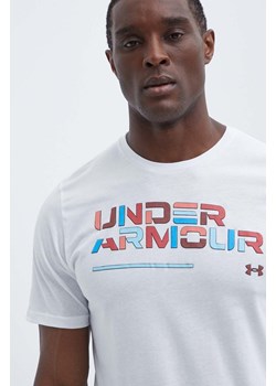 Under Armour t-shirt męski kolor biały z nadrukiem ze sklepu ANSWEAR.com w kategorii T-shirty męskie - zdjęcie 172051470