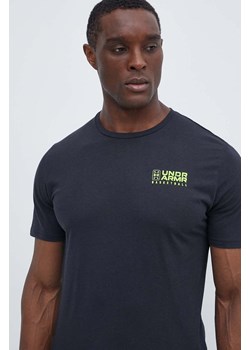 Under Armour t-shirt męski kolor czarny z nadrukiem ze sklepu ANSWEAR.com w kategorii T-shirty męskie - zdjęcie 172051480