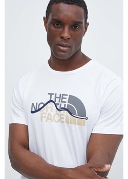 The North Face t-shirt bawełniany męski kolor biały z nadrukiem NF0A87NTFN41 ze sklepu ANSWEAR.com w kategorii T-shirty męskie - zdjęcie 172051514