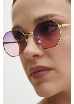 Answear Lab okulary przeciwsłoneczne damskie kolor fioletowy ze sklepu ANSWEAR.com w kategorii Okulary przeciwsłoneczne damskie - zdjęcie 172051652