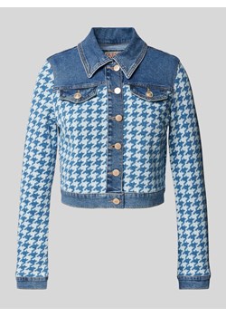 Kurtka jeansowa ze wzorem w pepitkę ze sklepu Peek&Cloppenburg  w kategorii Kurtki damskie - zdjęcie 172052731