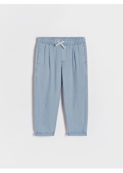 Reserved - Spodnie chino z lnem - jasnoniebieski ze sklepu Reserved w kategorii Spodnie chłopięce - zdjęcie 172054841