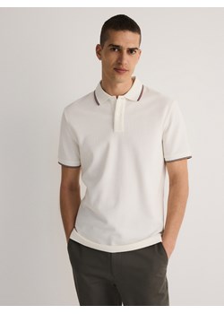 Reserved - Koszulka polo regular - złamana biel ze sklepu Reserved w kategorii T-shirty męskie - zdjęcie 172054890
