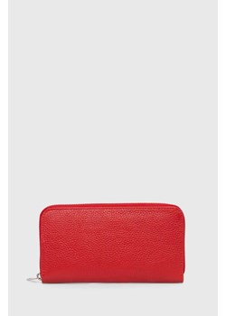 Answear Lab portfel skórzany damski kolor czerwony ze sklepu ANSWEAR.com w kategorii Portfele damskie - zdjęcie 172056410