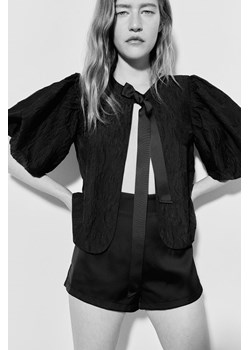 H & M - Bluzka z baloniastym rękawem - Czarny ze sklepu H&M w kategorii Bluzki damskie - zdjęcie 172056991