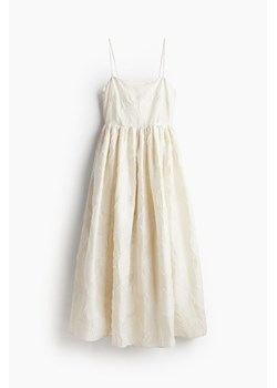 H & M - Żakardowa sukienka na ramiączkach - Biały ze sklepu H&M w kategorii Sukienki - zdjęcie 172057023