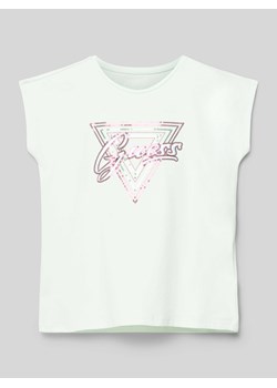 T-shirt z wyhaftowanym logo i cekinami ze sklepu Peek&Cloppenburg  w kategorii Bluzki dziewczęce - zdjęcie 172057094