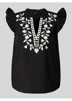 Bluzka z rękawami z falbaną model ‘VACATION’ ze sklepu Peek&Cloppenburg  w kategorii Bluzki damskie - zdjęcie 172057154