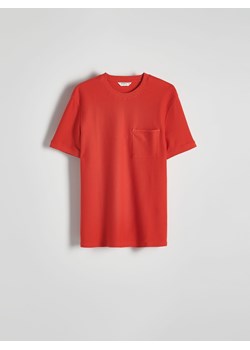 Reserved - Strukturalny t-shirt slim - brązowy ze sklepu Reserved w kategorii T-shirty męskie - zdjęcie 172058521