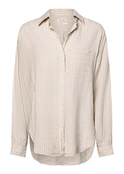 Marc O'Polo Lniana bluzka damska Kobiety len beżowy w paski ze sklepu vangraaf w kategorii Koszule damskie - zdjęcie 172058660
