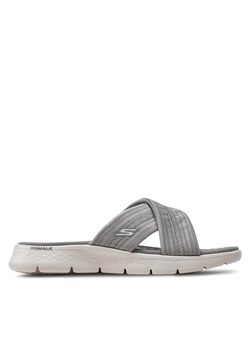 Klapki Skechers Go Walk Flex Sandal-Impressed 141420/GRY Gray ze sklepu eobuwie.pl w kategorii Klapki damskie - zdjęcie 172061494