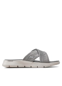 Klapki Skechers Go Walk Flex Sandal-Impressed 141420/GRY Szary ze sklepu eobuwie.pl w kategorii Klapki damskie - zdjęcie 172061494