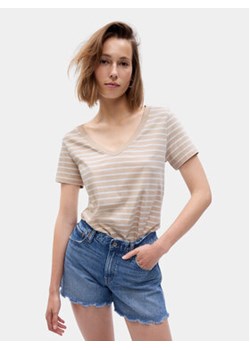 Gap T-Shirt 740140-58 Beżowy Regular Fit ze sklepu MODIVO w kategorii Bluzki damskie - zdjęcie 172061724