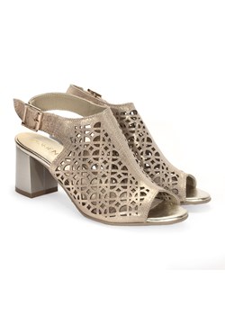 Złote sandały damskie MARISA ze sklepu Domenoshoes w kategorii Sandały damskie - zdjęcie 172062480