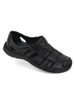 Buty męskie wsuwane na lato skórzane 902 LATO czarne ze sklepu butyolivier w kategorii Półbuty męskie - zdjęcie 172062513