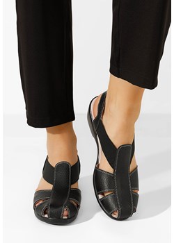 Czarne sandały na niskim obcasie Melona V4 ze sklepu Zapatos w kategorii Sandały damskie - zdjęcie 172063034