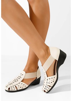 Beżowe sandały damskie skórzane Melona V2 ze sklepu Zapatos w kategorii Sandały damskie - zdjęcie 172063053
