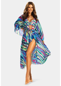 Duże kimono plażowe Luxe wave Feba kolorowe F219/888 ze sklepu piubiu_pl w kategorii Odzież plażowa - zdjęcie 172063293