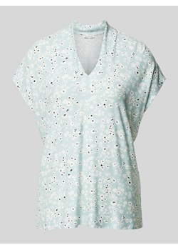 T-shirt ze wzorem na całej powierzchni i dekoltem w serek ze sklepu Peek&Cloppenburg  w kategorii Bluzki damskie - zdjęcie 172064163