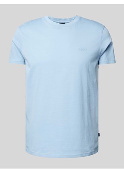 T-shirt z prążkowanym,okrągłym dekoltem model ‘Paris’ ze sklepu Peek&Cloppenburg  w kategorii T-shirty męskie - zdjęcie 172064320