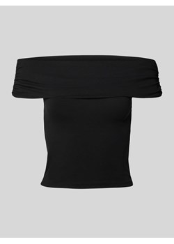 Bluzka z odkrytymi ramionami w jednolitym kolorze model ‘LIVE LOVE’ ze sklepu Peek&Cloppenburg  w kategorii Bluzki damskie - zdjęcie 172064404