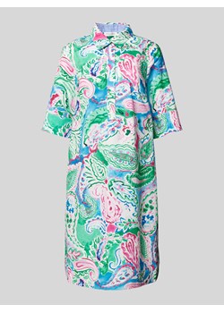 Sukienka koszulowa o długości do kolan ze wzorem na całej powierzchni ze sklepu Peek&Cloppenburg  w kategorii Sukienki - zdjęcie 172064573