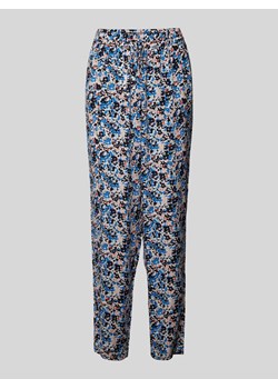 Spodnie materiałowe z wiskozy ze wzorem na całej powierzchni ze sklepu Peek&Cloppenburg  w kategorii Spodnie damskie - zdjęcie 172064711