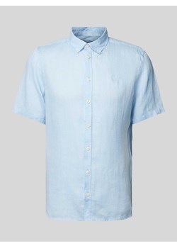 Koszula lniana z kołnierzykiem typu button down model ‘Anton’ ze sklepu Peek&Cloppenburg  w kategorii Koszule męskie - zdjęcie 172064771