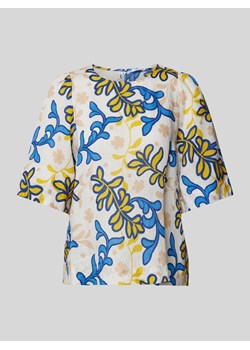 Bluzka lniana z nadrukiem na całej powierzchni model ‘Washer!’ ze sklepu Peek&Cloppenburg  w kategorii Bluzki damskie - zdjęcie 172065073