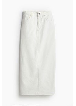 H & M - Długa spódnica dżinsowa - Biały ze sklepu H&M w kategorii Spódnice - zdjęcie 172068522