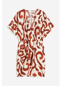 H & M - Sukienka z dekoltem w serek - Pomarańczowy ze sklepu H&M w kategorii Sukienki - zdjęcie 172068544