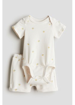 H & M - Bawełniany komplet 2-częściowy - Biały ze sklepu H&M w kategorii Odzież dla niemowląt - zdjęcie 172068610
