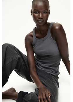 H & M - Koszulka w prążki - Szary ze sklepu H&M w kategorii Bluzki damskie - zdjęcie 172068664