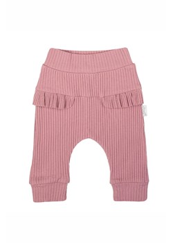 Bawełniane spodnie dziewczęce w kolorze wrzosowym ze sklepu 5.10.15 w kategorii Spodnie i półśpiochy - zdjęcie 172069843