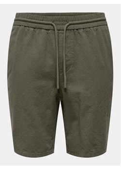 Only & Sons Szorty materiałowe Linus 22024967 Khaki Loose Fit ze sklepu MODIVO w kategorii Spodenki męskie - zdjęcie 172071680