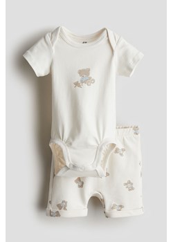 H & M - Bawełniany komplet 2-częściowy - Biały ze sklepu H&M w kategorii Odzież dla niemowląt - zdjęcie 172073222
