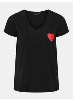Pieces T-Shirt Musi 17148651 Czarny Regular Fit ze sklepu MODIVO w kategorii Bluzki damskie - zdjęcie 172074420
