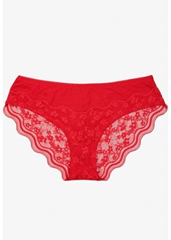 Czerwone Figi Majtki Ozdobione Koronką Wiarane ze sklepu Renee odzież w kategorii Majtki damskie - zdjęcie 172074783