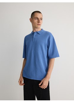 Reserved - Sweter polo - jasnoniebieski ze sklepu Reserved w kategorii Swetry męskie - zdjęcie 172079014