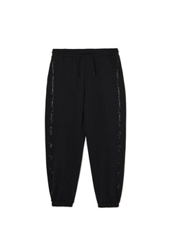 Cropp - Dresowe joggery z ozdobnymi lampasami - czarny ze sklepu Cropp w kategorii Spodnie męskie - zdjęcie 172080681