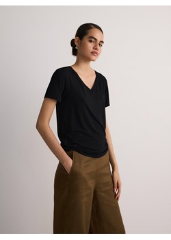 Reserved - T-shirt z modalem - czarny ze sklepu Reserved w kategorii Bluzki damskie - zdjęcie 172081753
