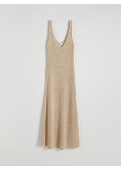 Reserved - Dzianinowa sukienka maxi - beżowy ze sklepu Reserved w kategorii Sukienki - zdjęcie 172081933