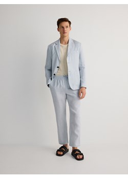 Reserved - Spodnie jogger z lnem - jasnoniebieski ze sklepu Reserved w kategorii Spodnie męskie - zdjęcie 172082010