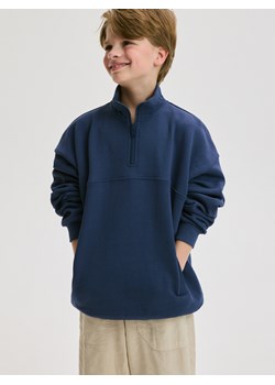 Reserved - Bawełniana bluza oversize - granatowy ze sklepu Reserved w kategorii Bluzy chłopięce - zdjęcie 172082453