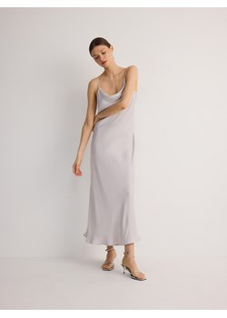 Reserved - Sukienka maxi z wiskozy - jasnoszary ze sklepu Reserved w kategorii Sukienki - zdjęcie 172082731