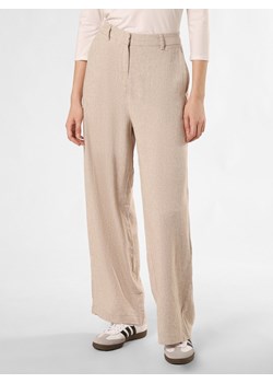 Msch Copenhagen Spodnie z zawartością lnu - MSCHJovene Kobiety len piaskowy jednolity ze sklepu vangraaf w kategorii Spodnie damskie - zdjęcie 172083343