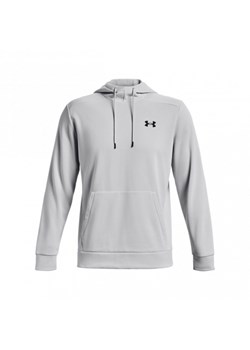 Męska bluza treningowa nierozpinana z kapturem Under Armour UA Armour Fleece Hoodie - biała ze sklepu Sportstylestory.com w kategorii Bluzy męskie - zdjęcie 172084034