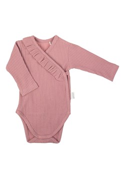Kopertowe body dziewczęce z długim rękawem w kolorze wrzosowym ze sklepu 5.10.15 w kategorii Body niemowlęce - zdjęcie 172084164