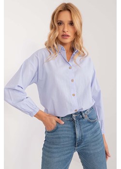 Damska koszula oversize z bawełny jasnoniebieska ze sklepu 5.10.15 w kategorii Koszule damskie - zdjęcie 172084202
