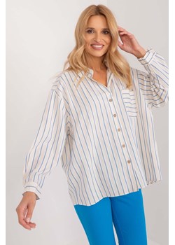 Koszula oversize w paski ecru ze sklepu 5.10.15 w kategorii Koszule damskie - zdjęcie 172084243
